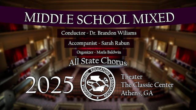 2025 All State Middle School Mixed Chorus