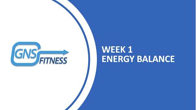 Week 1 - Energy Balance 