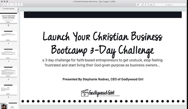 Launch Your Business Bootcamp Day 3