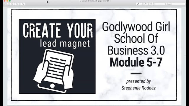 School Of Business 3 - Module 5 Video...