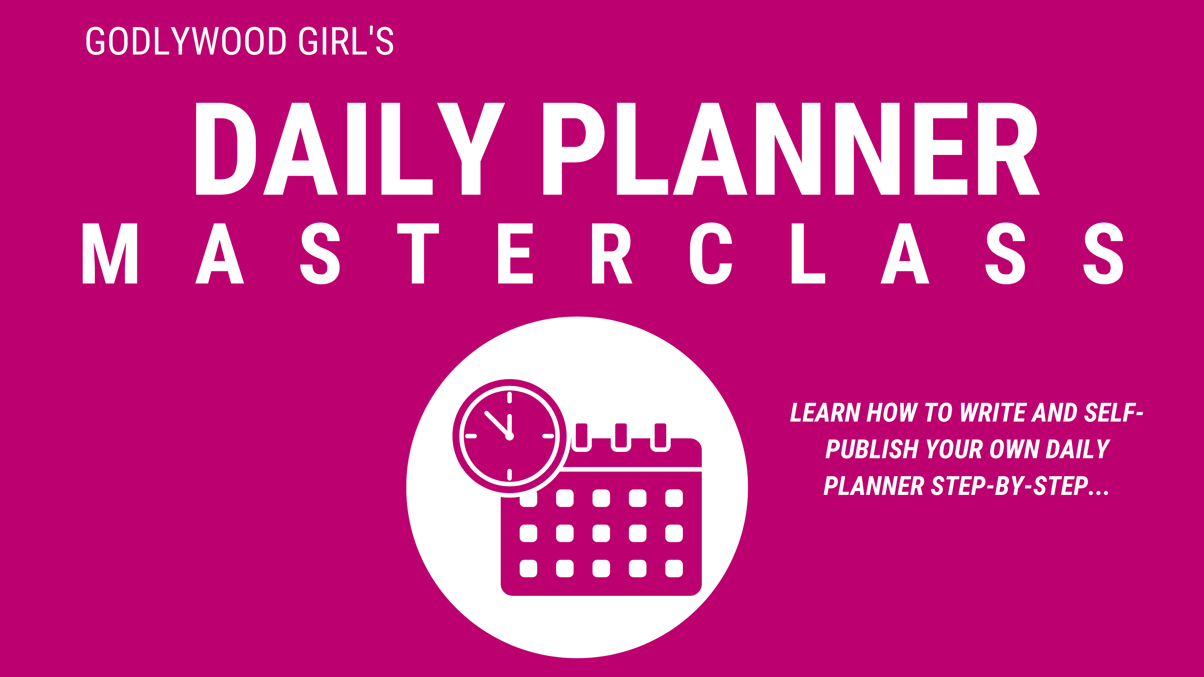 How To Write And Self-Publish A Planner 