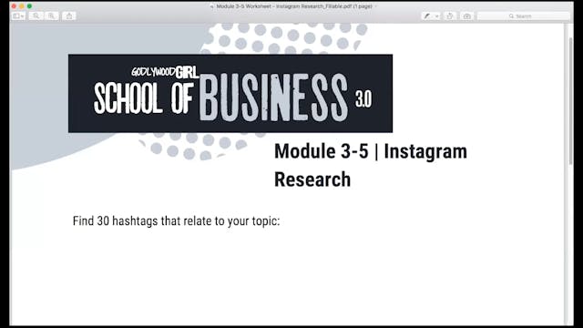 School Of Business 3 - Module 3 Video...