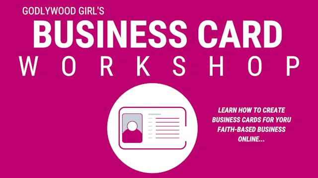 Business Card Workshop 1.0 - Godlywoo...