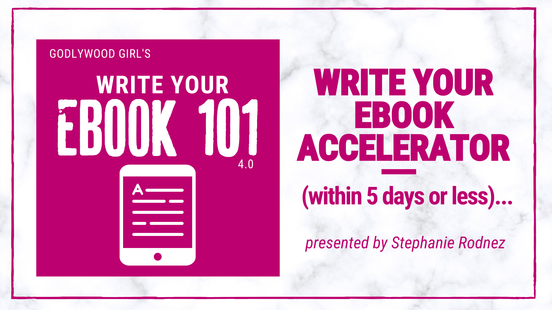 Write Your eBook Accelerator