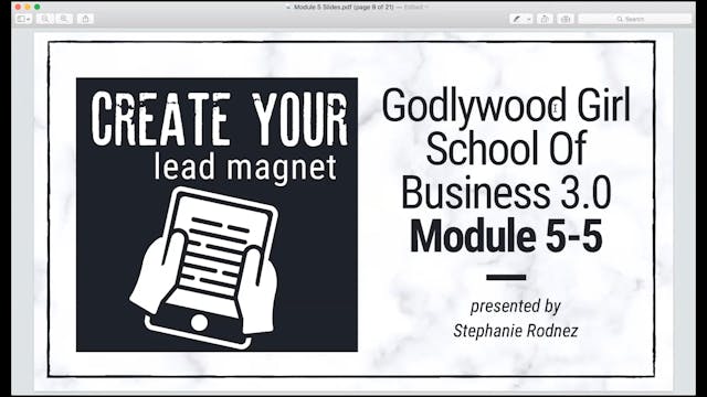 School Of Business 3 - Module 5 Video...