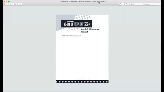 School Of Business 3 - Module 3 Video...