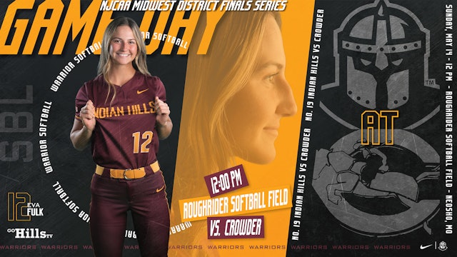 NJCAA Softball Midwest District Championship Game: Indian Hills vs Crowder