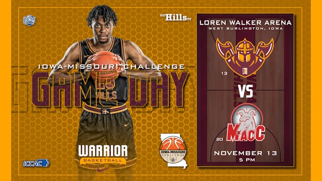 Iowa-Missouri Challenge: 11-13-21 IHCC Men's Basketball vs Moberly Area
