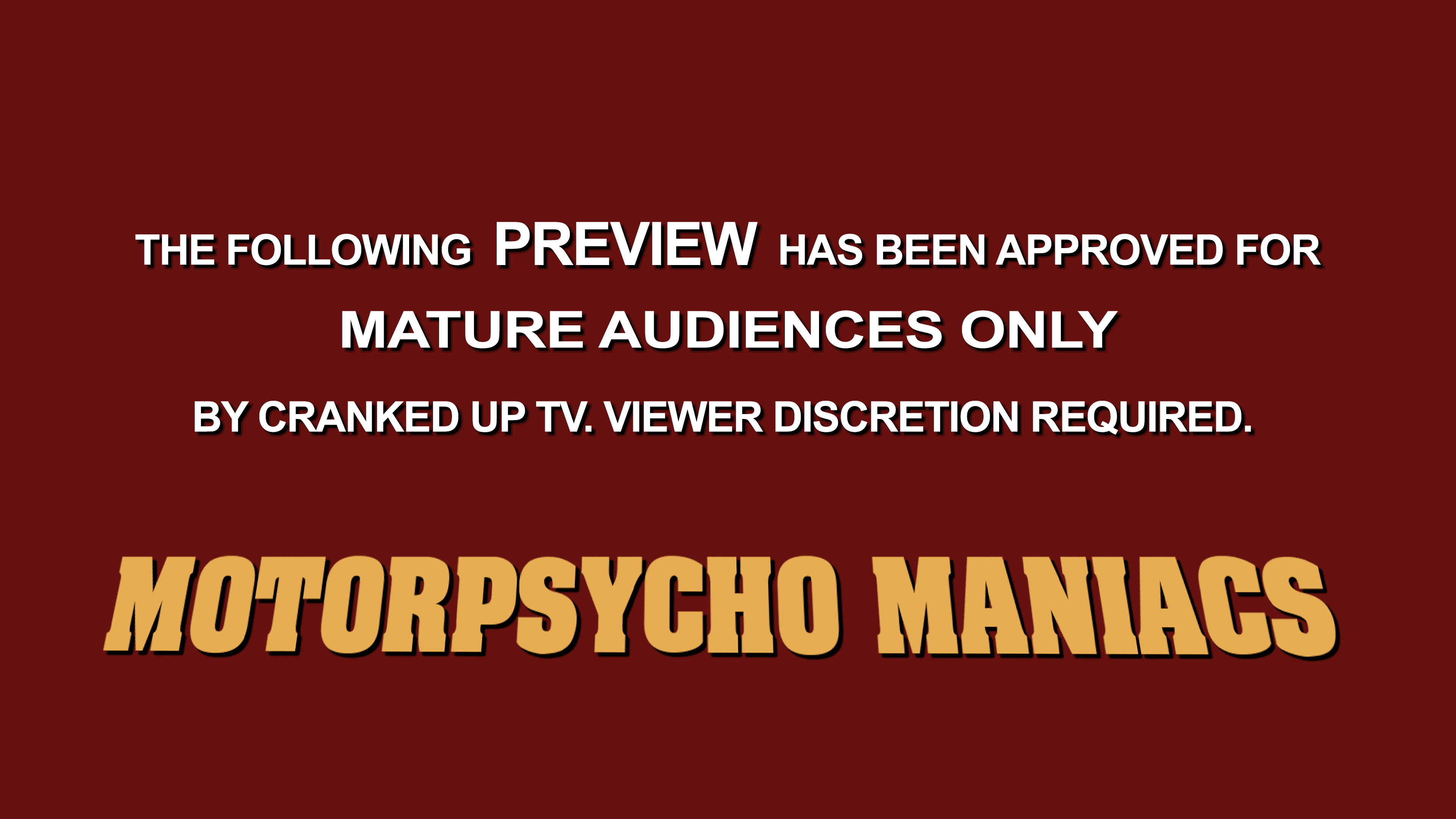 Motorpsycho Maniacs - Red Band Trailer