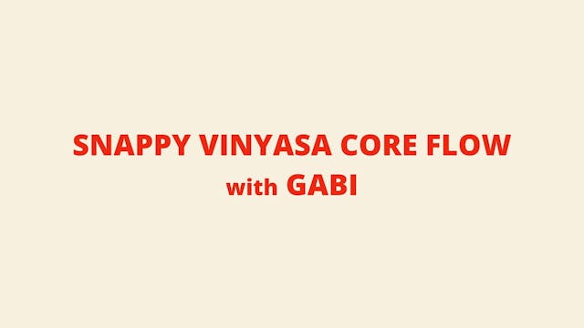 Vinyasa Core Flow with Gabi 11.20.23