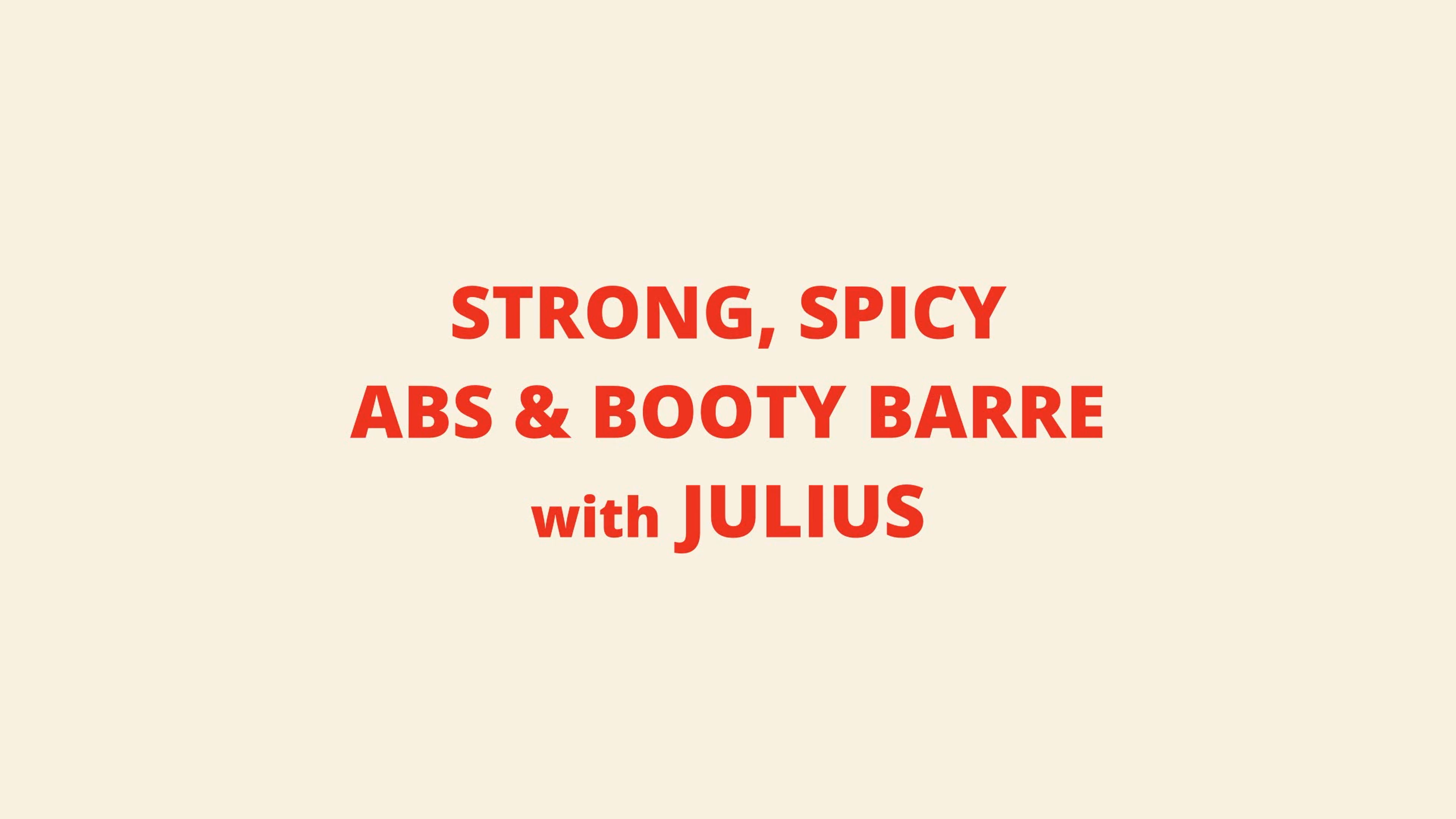 Abs and Booty Using a Barre with Julius 12.11.23