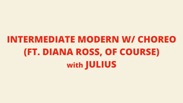 Intermediate Modern Choreo with Juliu...