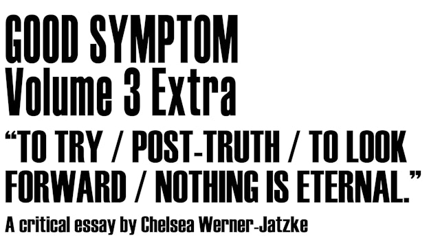 NOVEMBER 2023 EXTRA: A Curatorial Essay by Chelsea Werner-Jatzke (pdf)