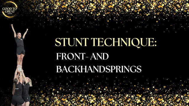 All Girl Stunt Technique: Front and Back Handsprings