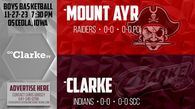 Clarke Boys Basketball vs Mount Ayr 1...