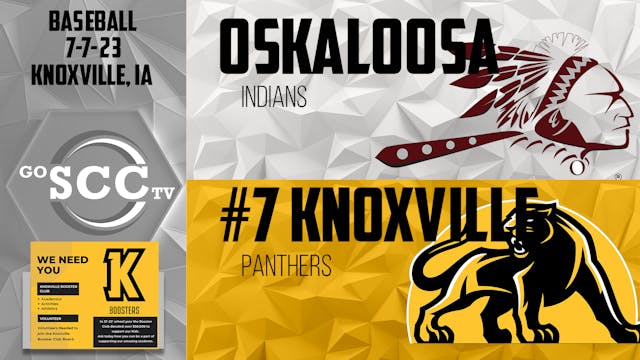 Knoxville Baseball vs Oskaloosa Post ...