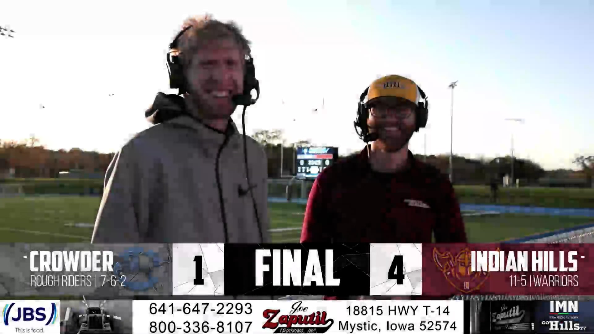 NJCAA Central Tournament 10-25-24 IHCC Women's Soccer vs Crowder Post Game Interview