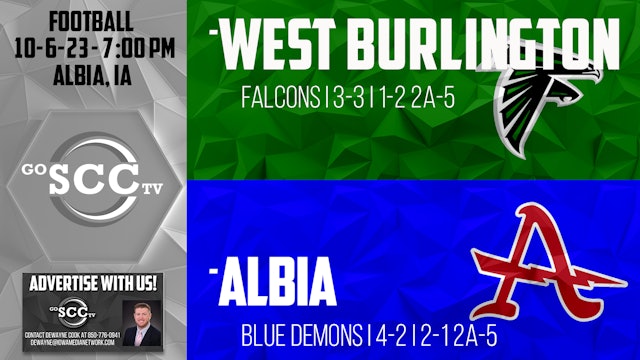 Albia Football vs West Burlington 10-6-23