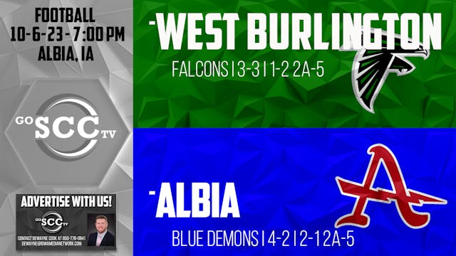 Albia Football vs West Burlington 10-...