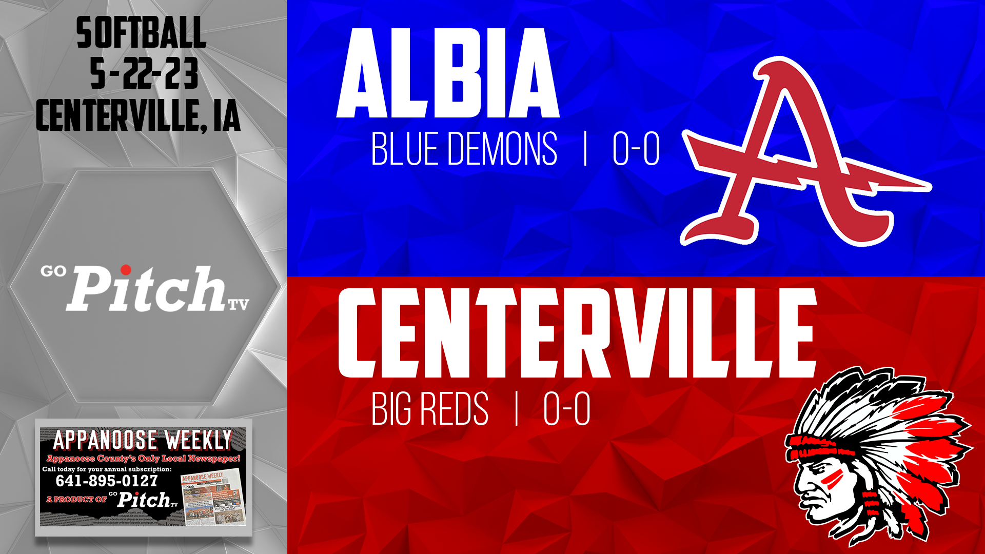 Centerville Softball vs Albia 5-22-23