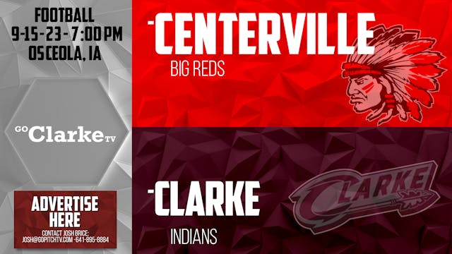 Clarke Football vs Centerville 9-15-23