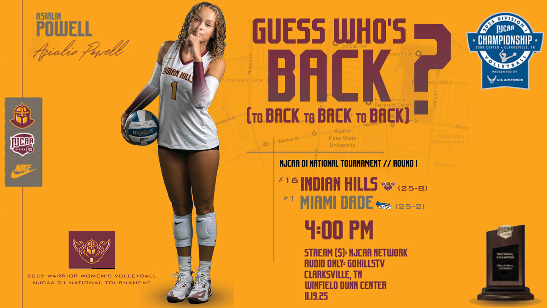 #16 IHCC Volleyball vs #1 Miami Dade - NJCAA National Championship - 11-19-25