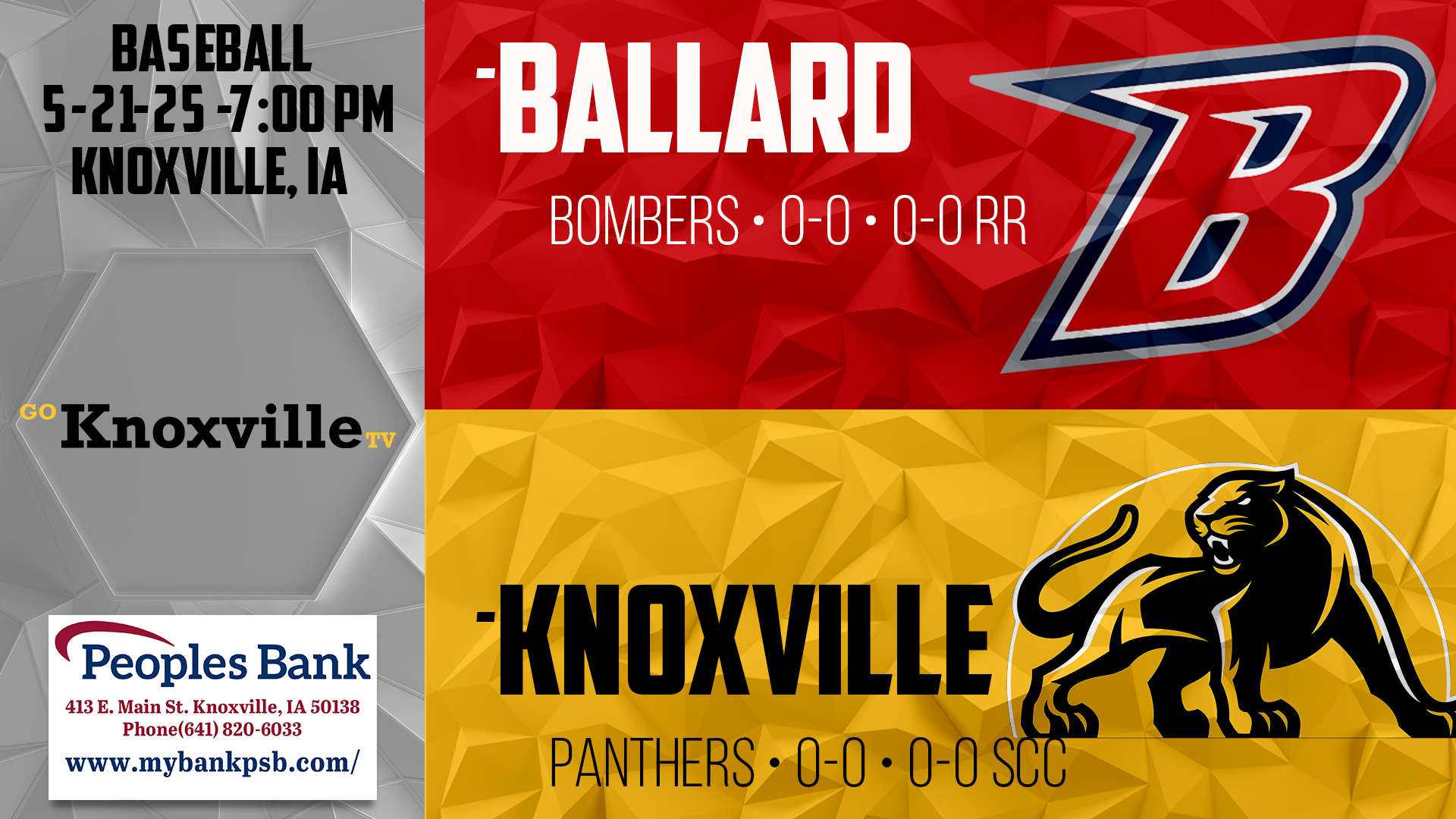 Knoxville Baseball vs Ballard 5-21-25