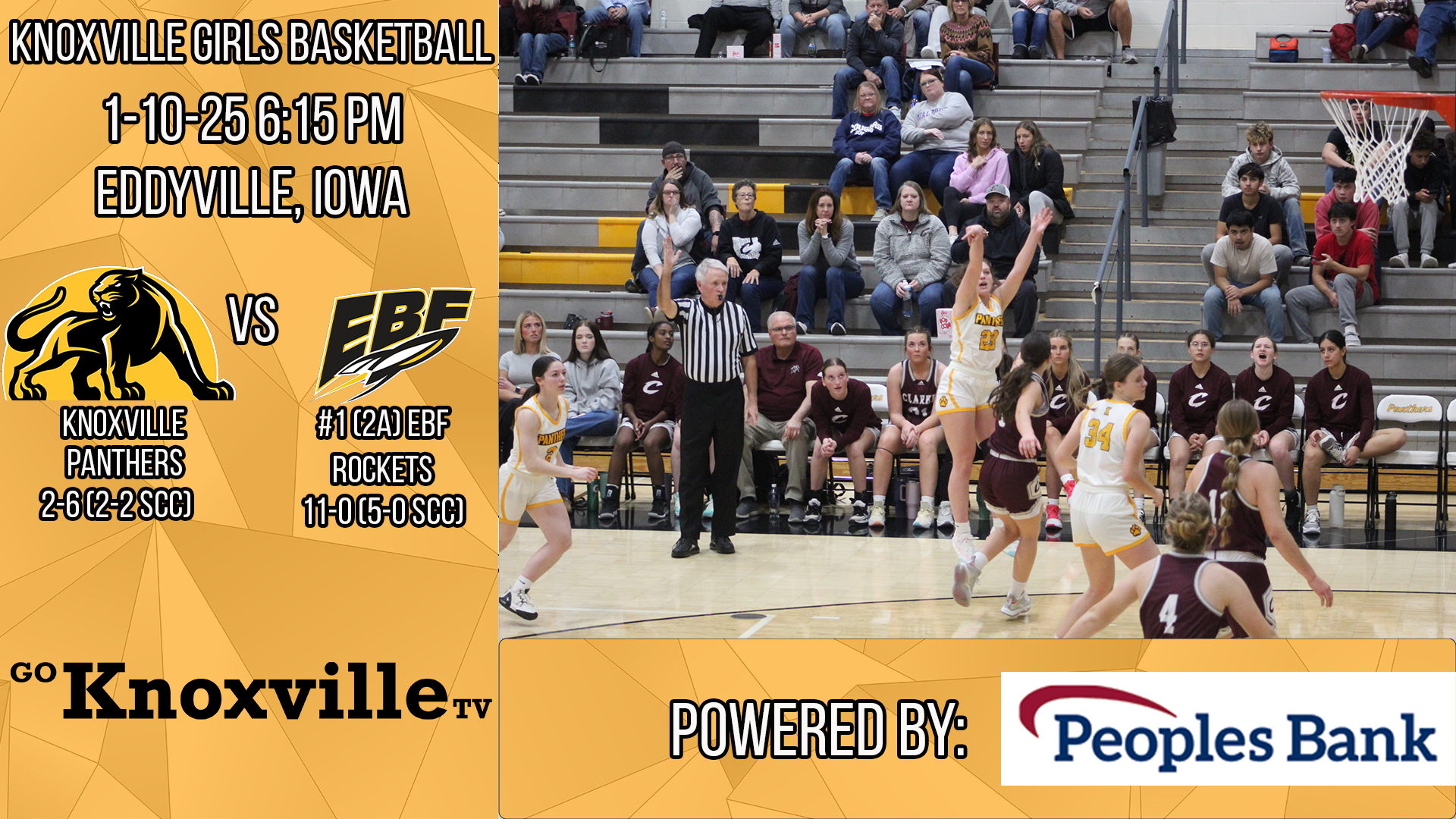 Knoxville Girls Basketball at EBF 1-10-25