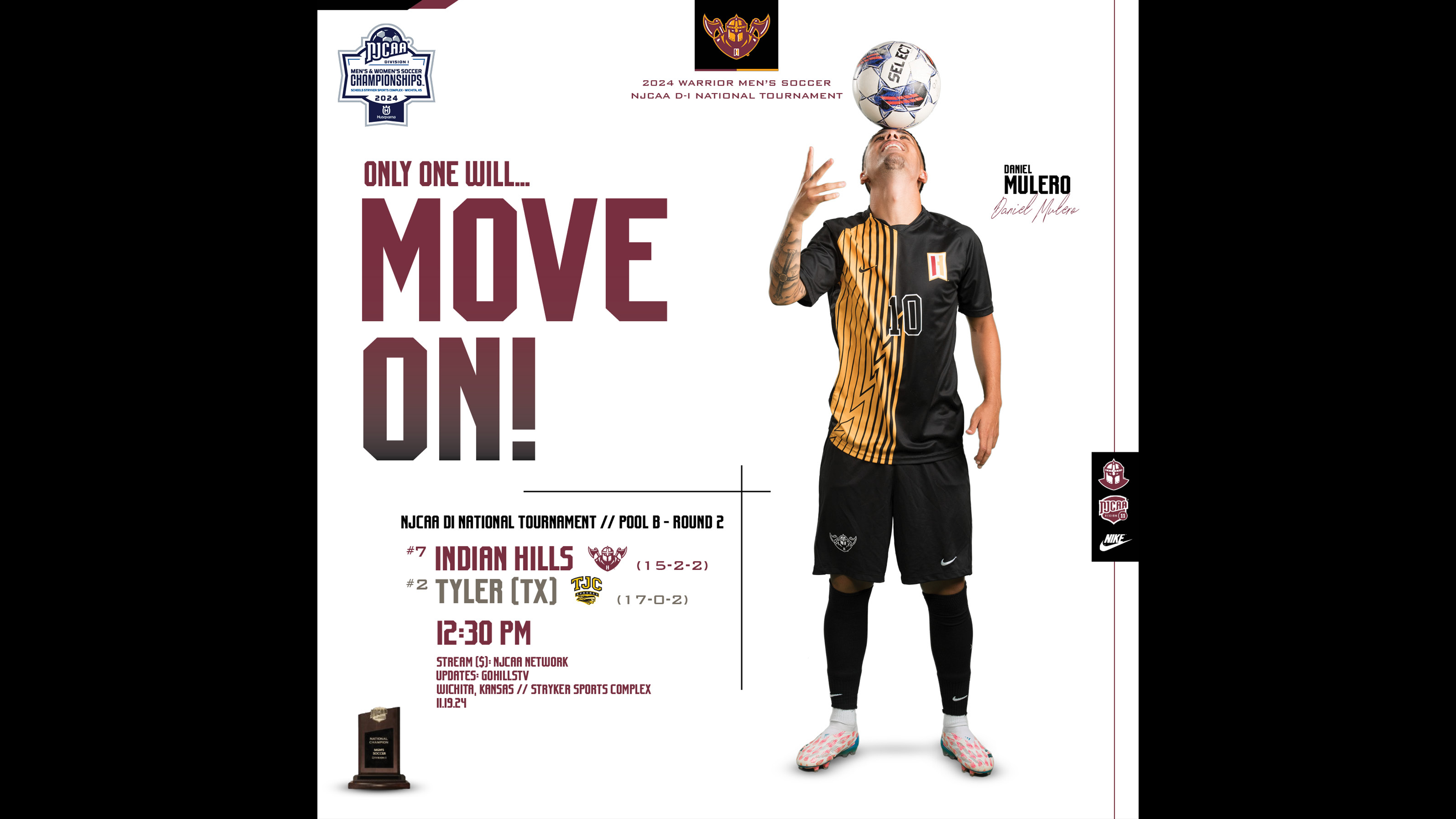 NJCAA DI Men's Soccer Championship 11-19-24 IHCC vs Tyler Highlights