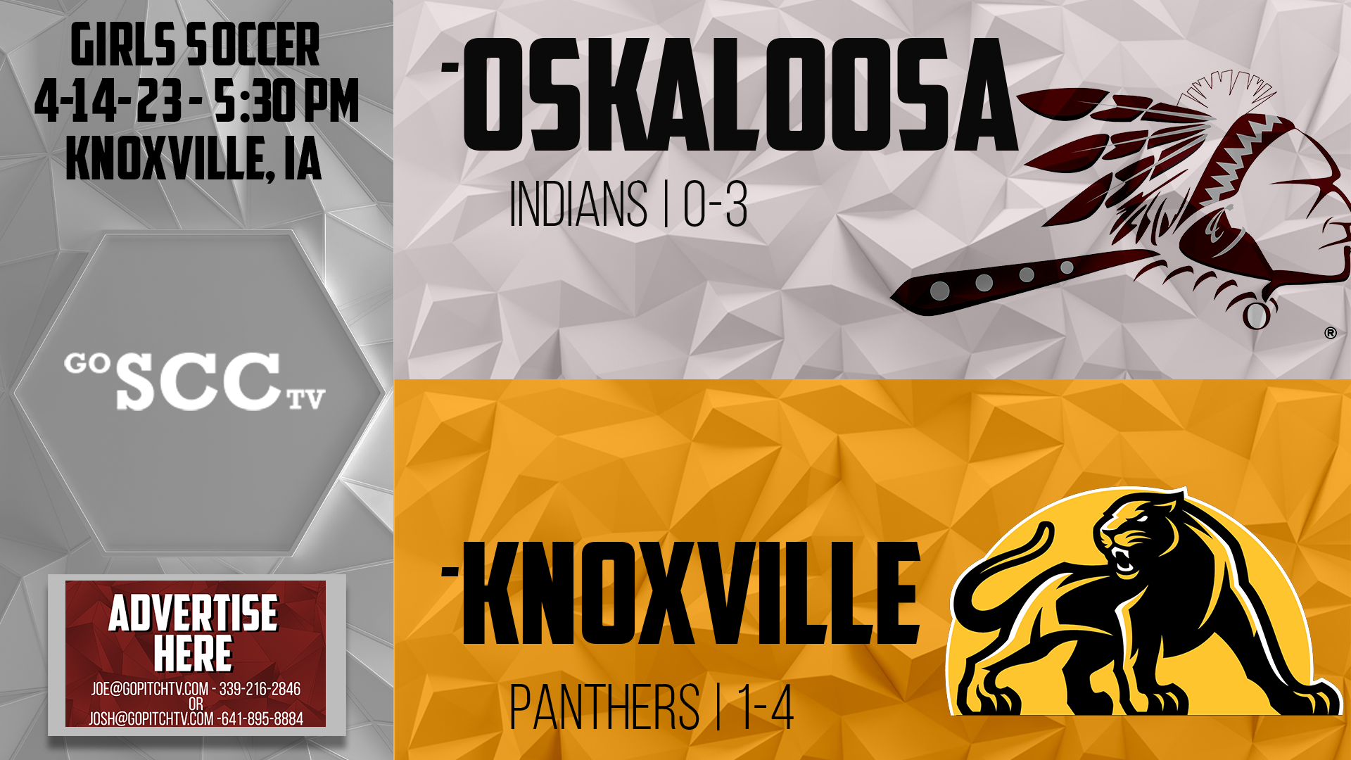 Knoxville Girls Soccer vs Oskaloosa 4-14-23