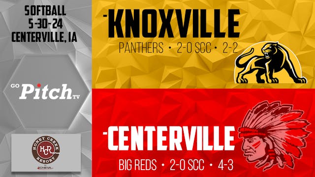 Centerville Softball vs Knoxville 5-3...