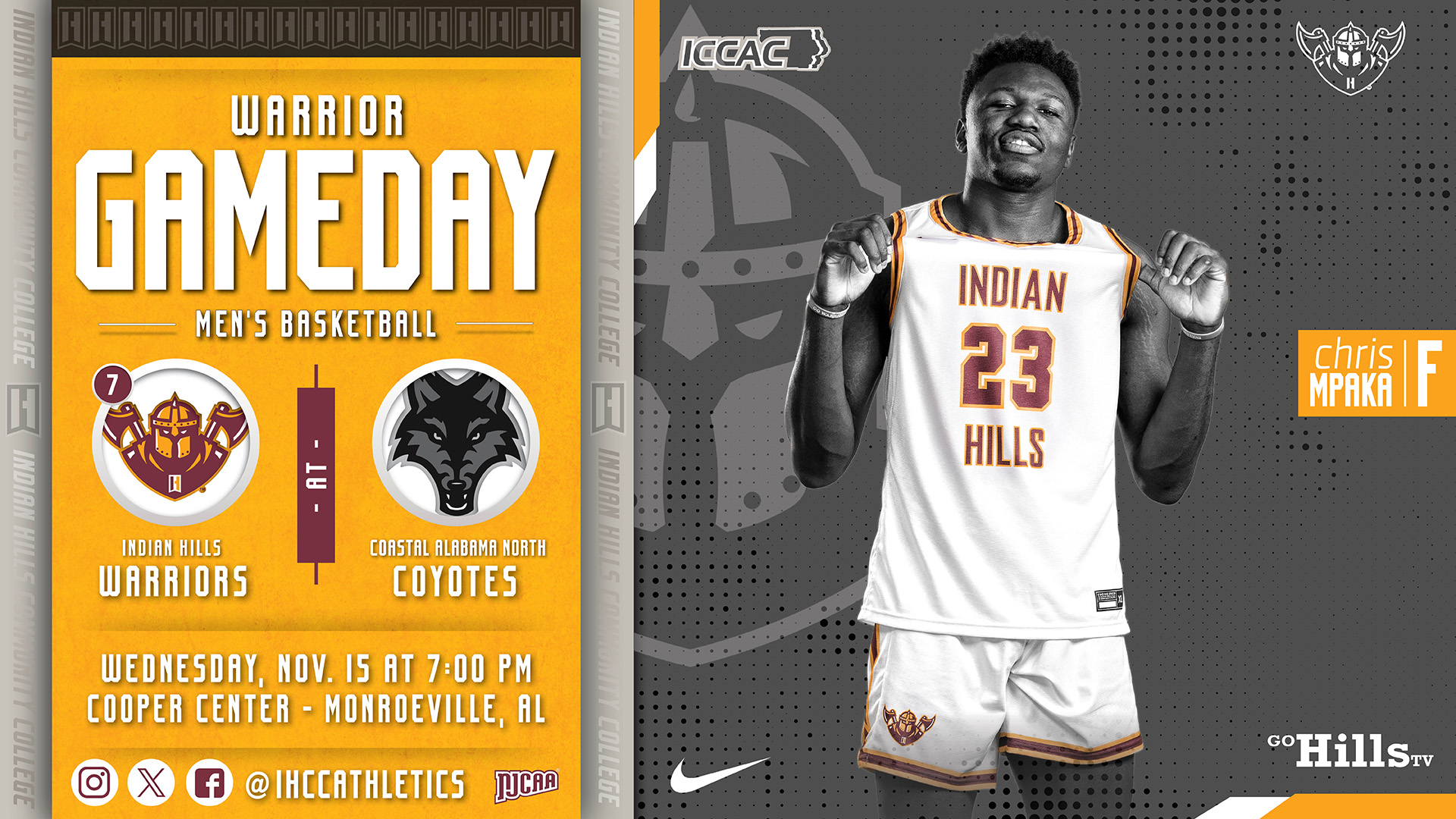 11-15-23 IHCC Men's Basketball @ Coastal Alabama North