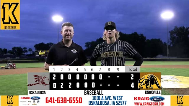 Knoxville Baseball vs Oskaloosa Post ...
