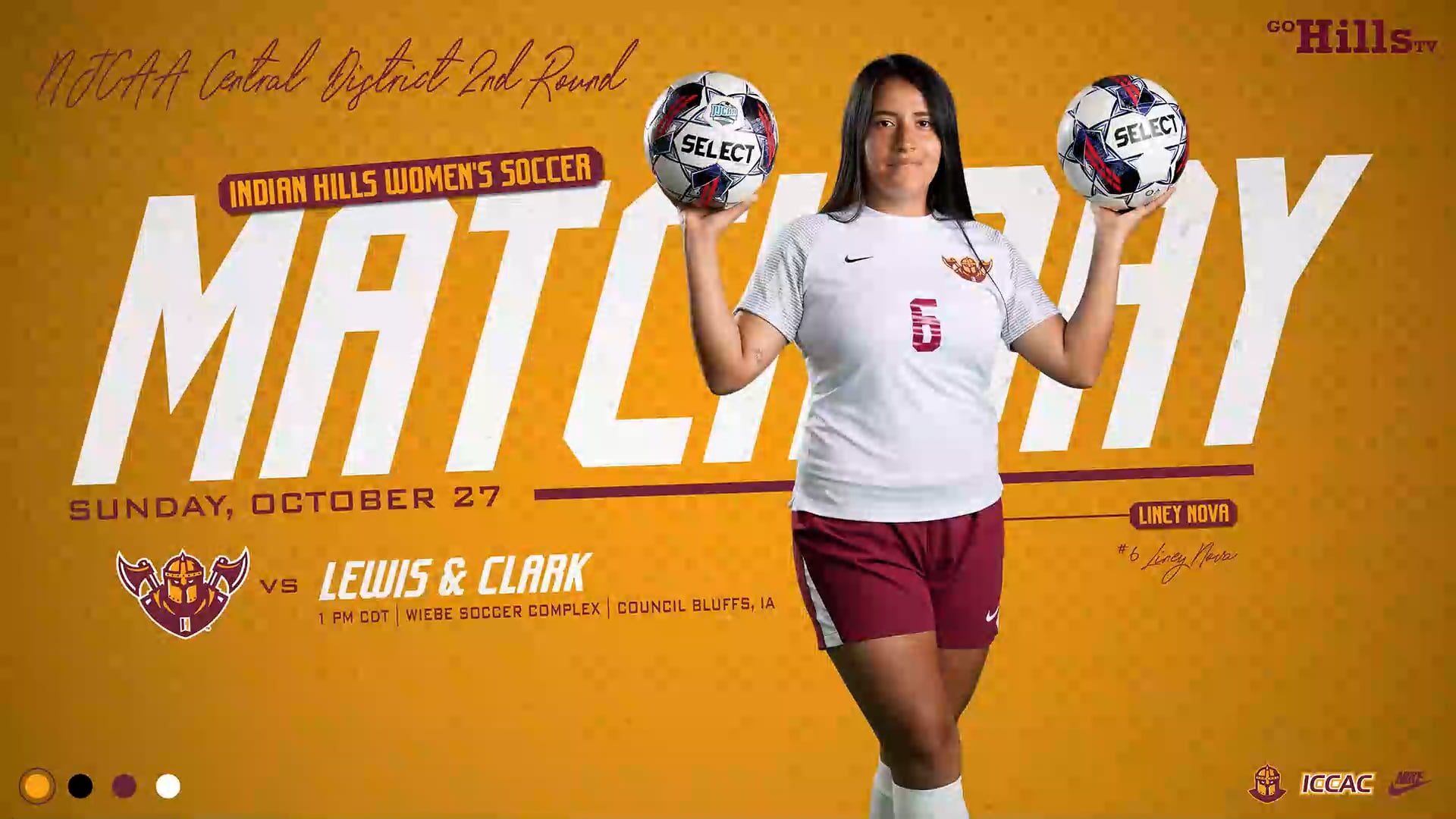 NJCAA Central Tournament 10-27-24 IHCC Women's Soccer vs Lewis & Clark