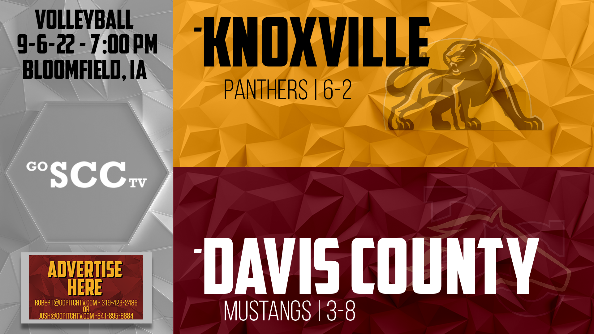 Davis County Volleyball vs Knoxville 9-6-22