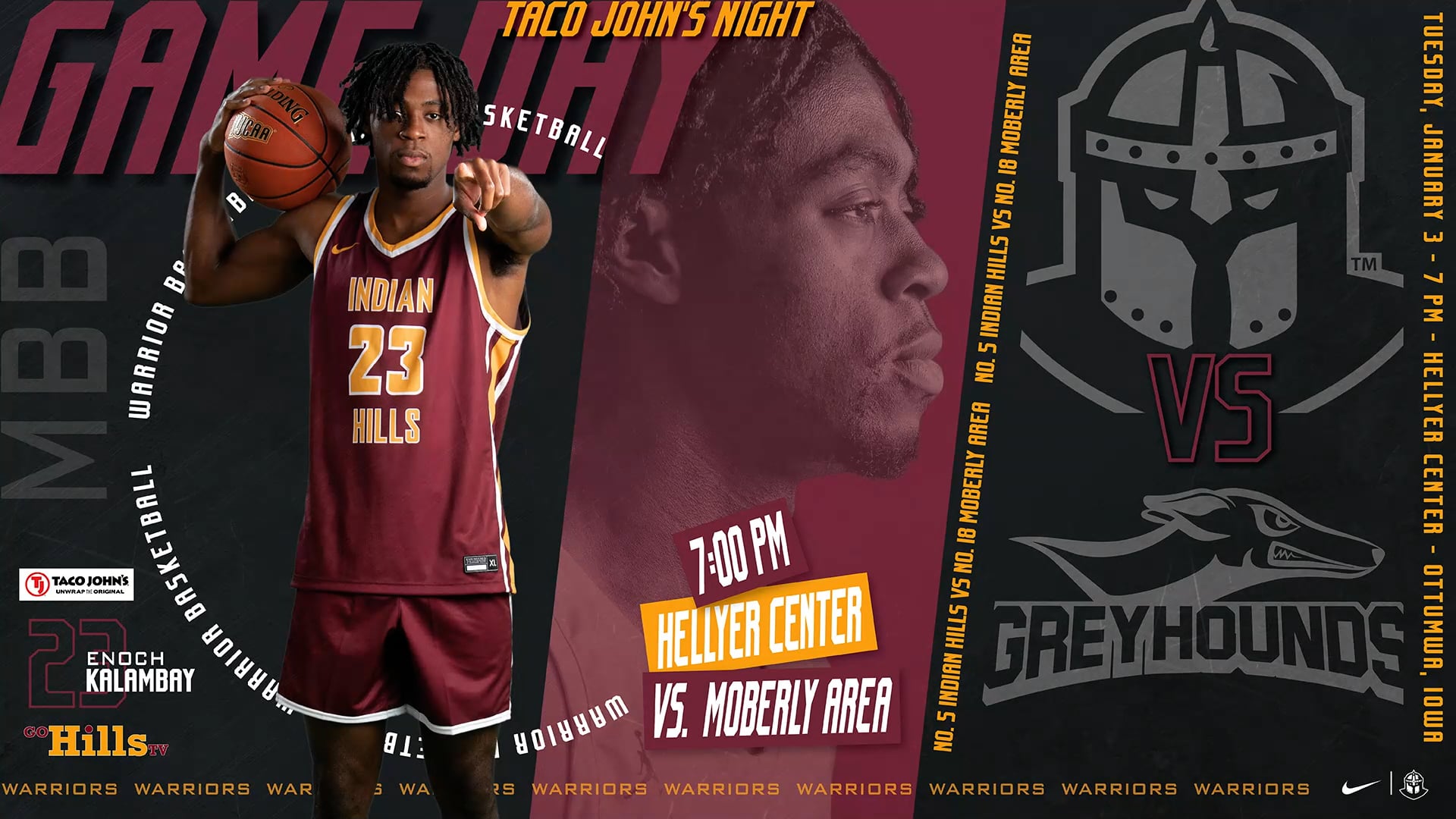 1-3-23 IHCC Men's Basketball vs Moberly Area