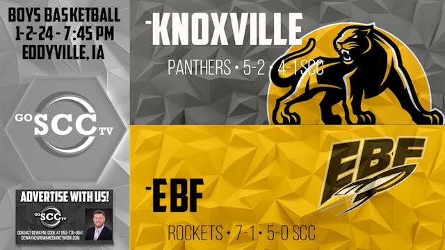 EBF Boys Basketball vs Knoxville 1-2-24