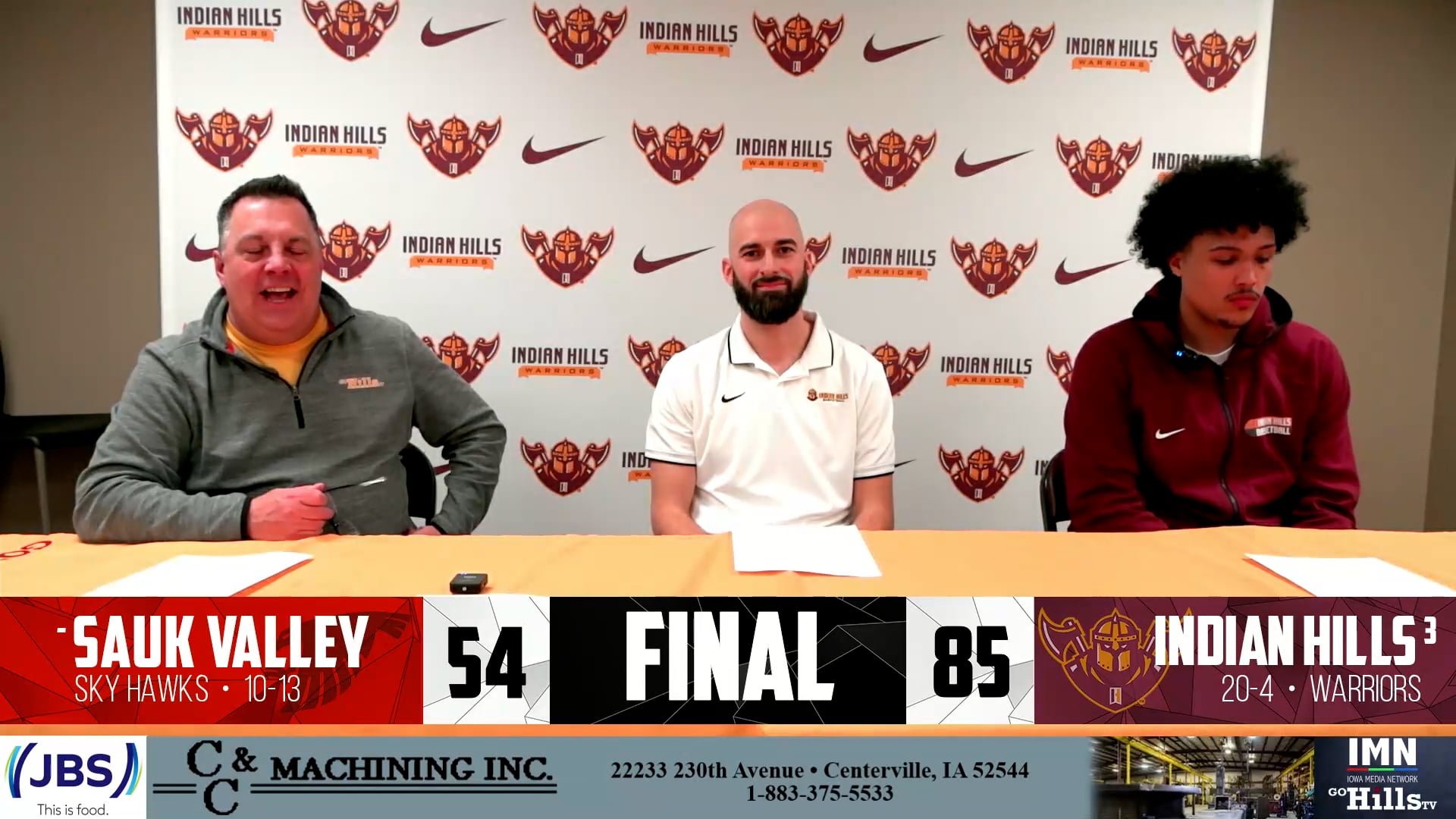2-6-25 IHCC Men's Basketball vs Sauk Valley Post Game Interview