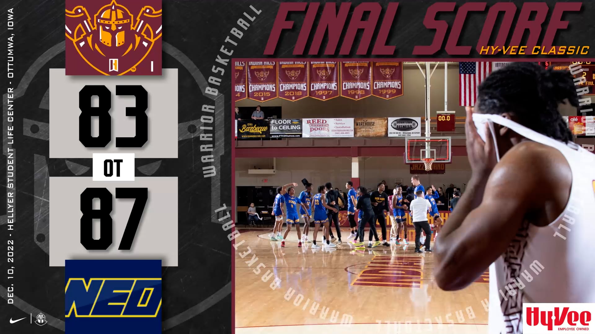 12-10-22 IHCC Men's Basketball vs NEO Post Game Interview