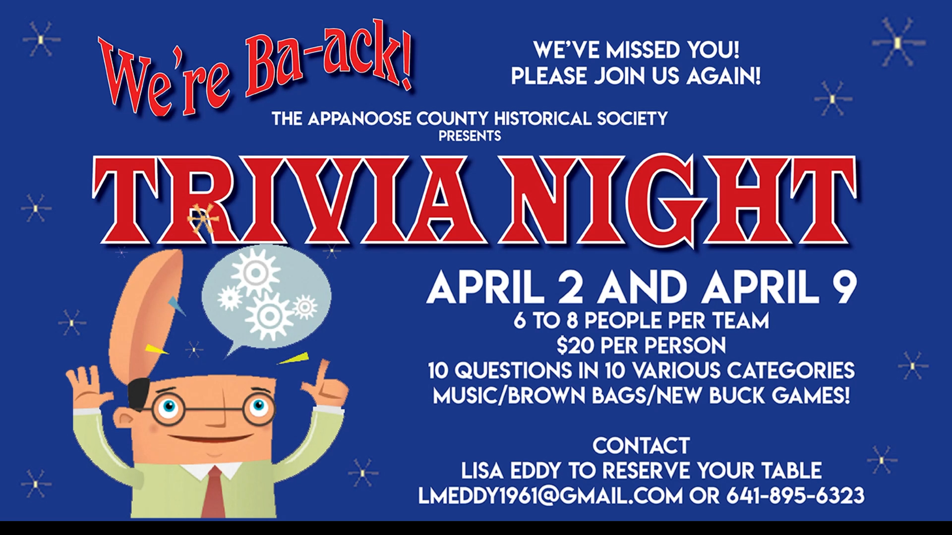 Trivia Night is back starting this weekend!