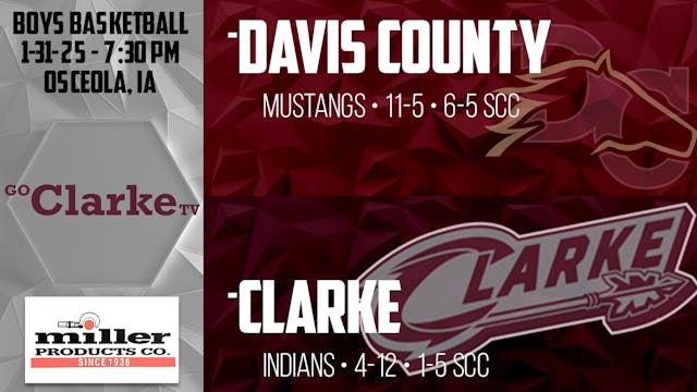 Clarke Boys Basketball vs Davis Count...