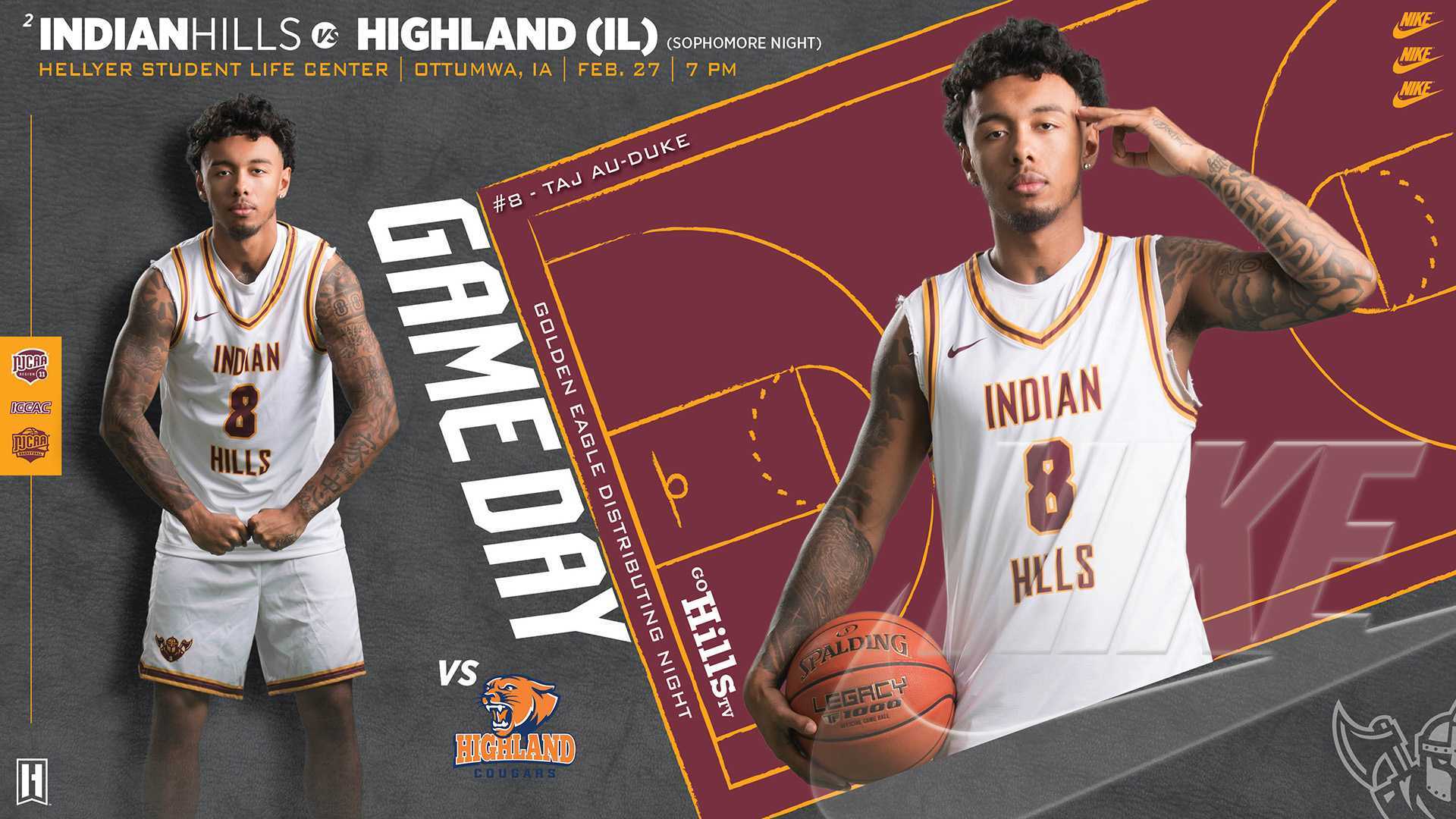 IHCC Men's Basketball vs Highland (IL) 2-27-26