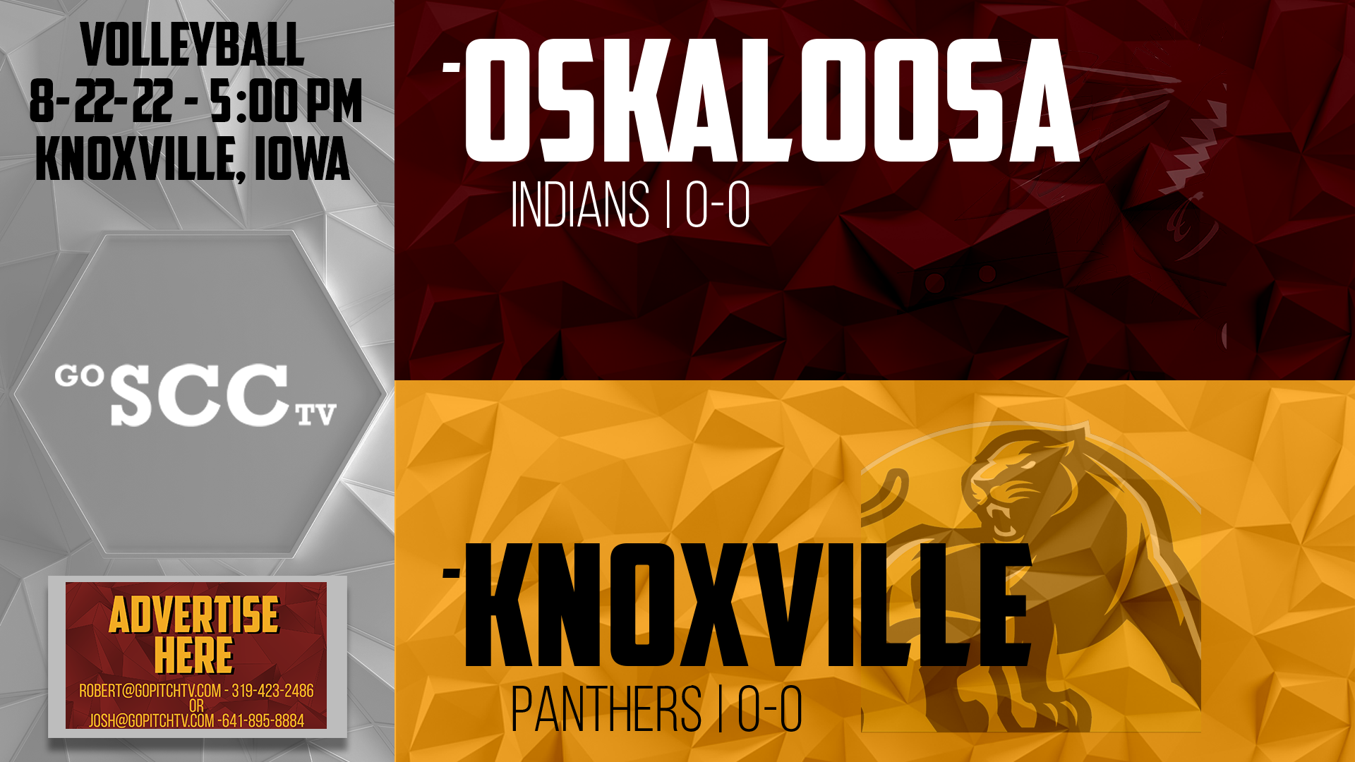 Knoxville Volleyball vs Oskaloosa 8-22-22