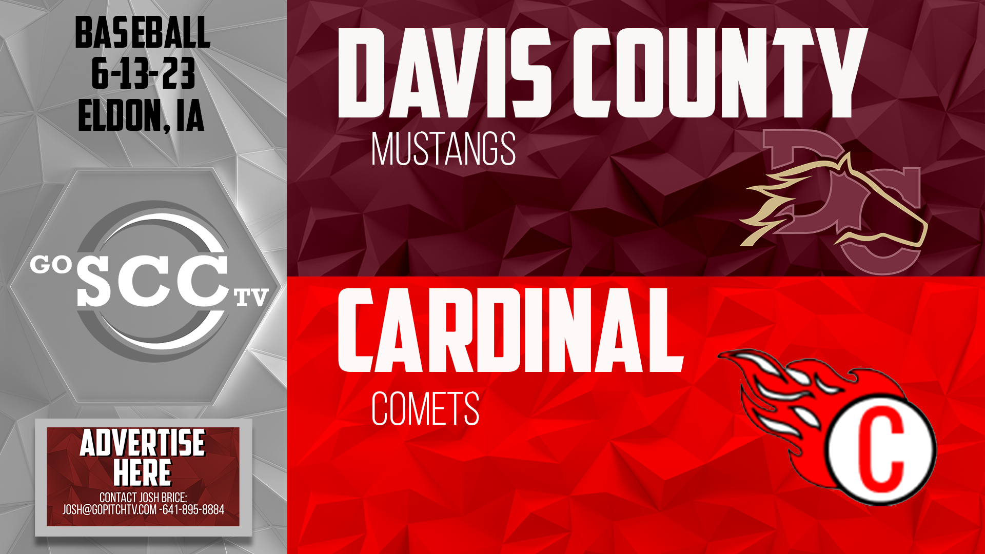 Cardinal Baseball vs Davis County Game Two 6-13-23