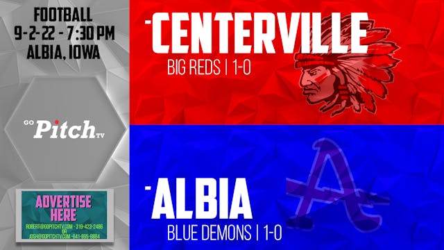 Centerville Football @ Albia 9-2-22