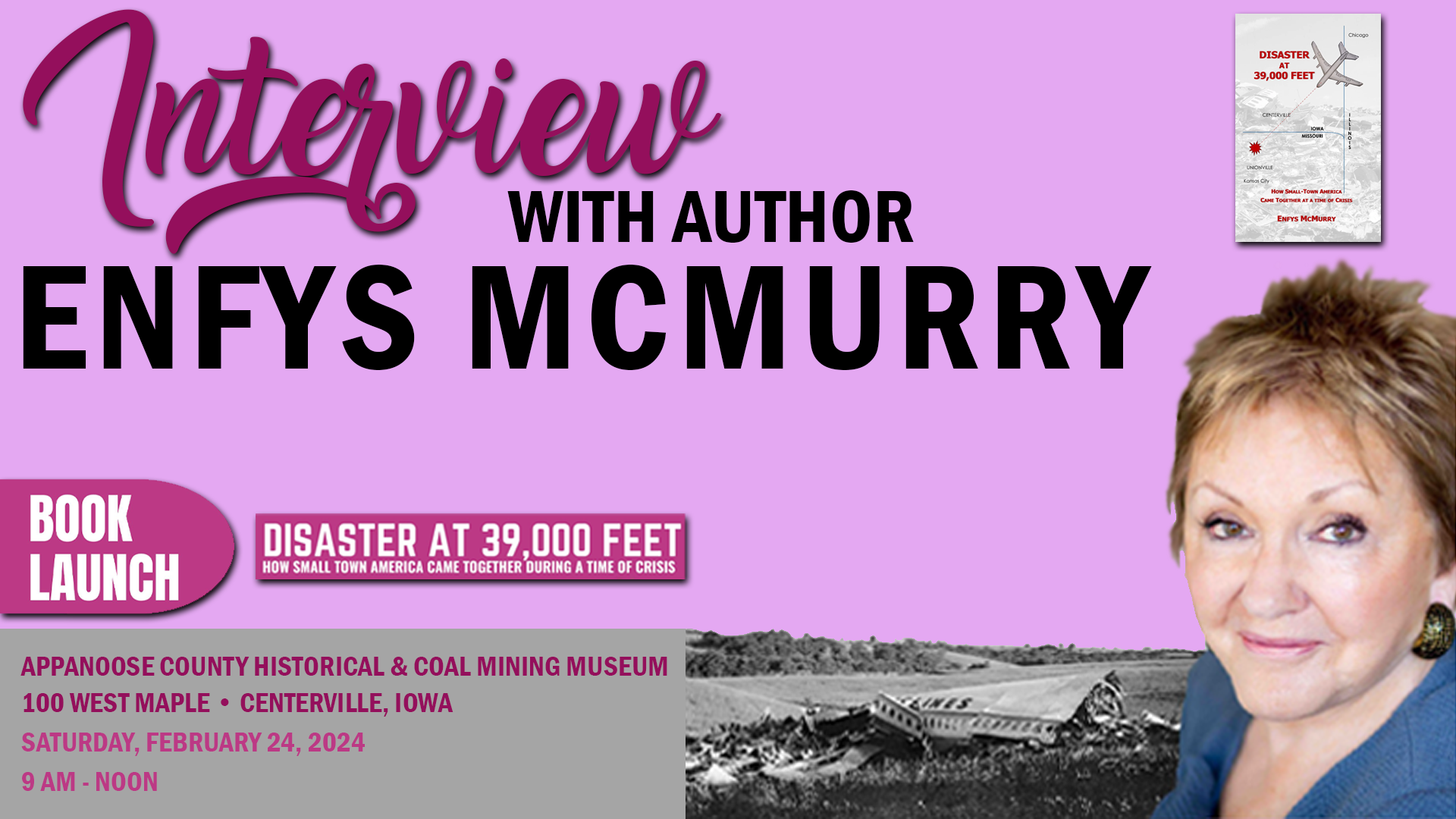 Sit Down with Enfys McMurry - Book Launch - Disaster at 39,000 Feet