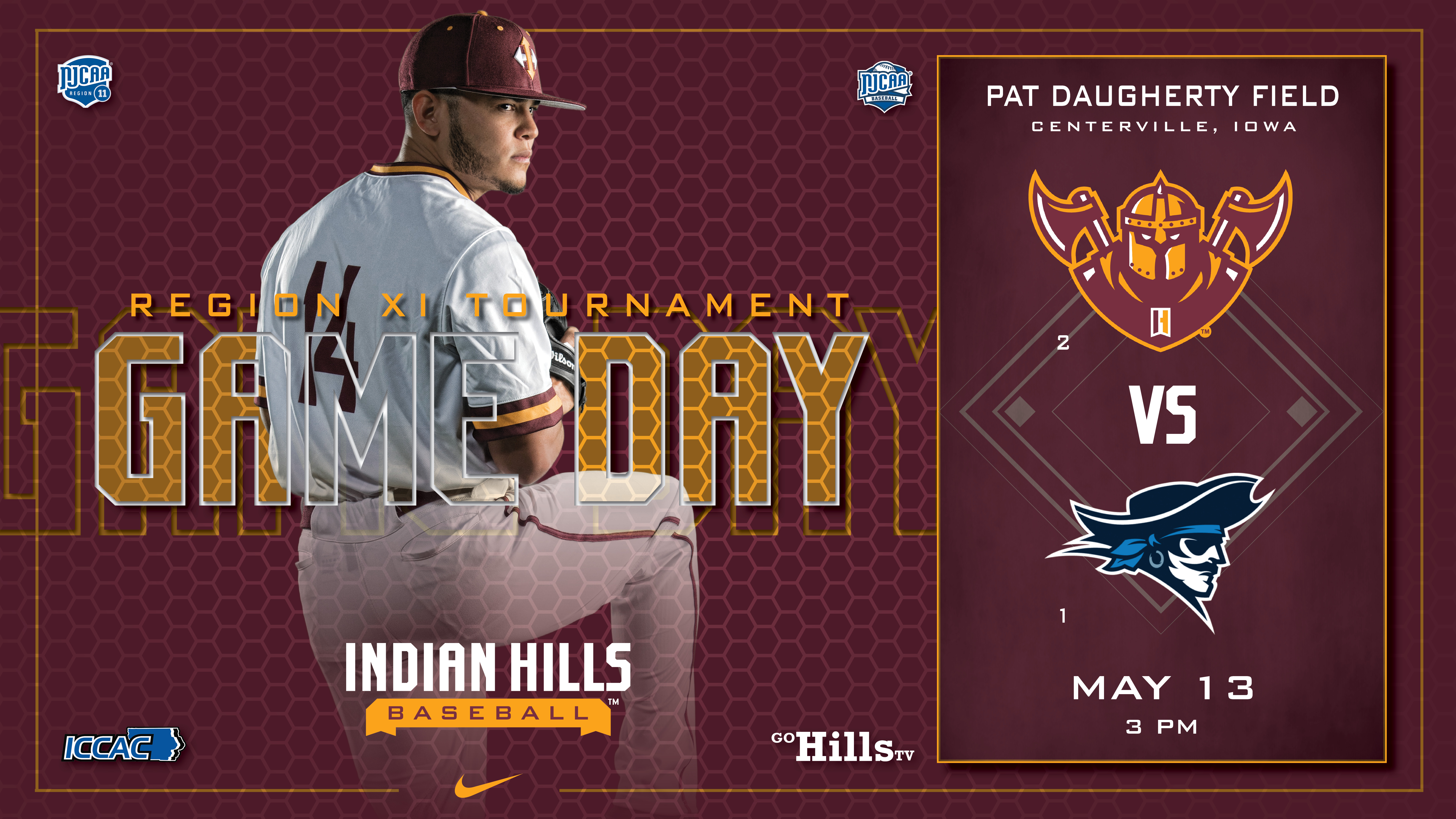 Region XI Baseball Tournament 5-13-22 #1 Iowa Western vs #2 Indian Hills