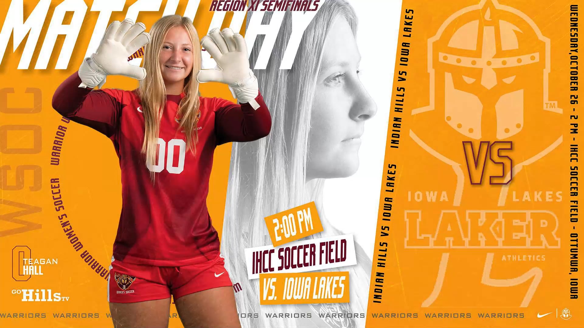 NJCAA Region XI Semifinals 10-26-22 IHCC Women's Soccer vs Iowa Lakes