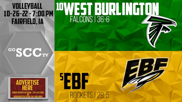 EBF Volleyball vs West Burlington Reg...