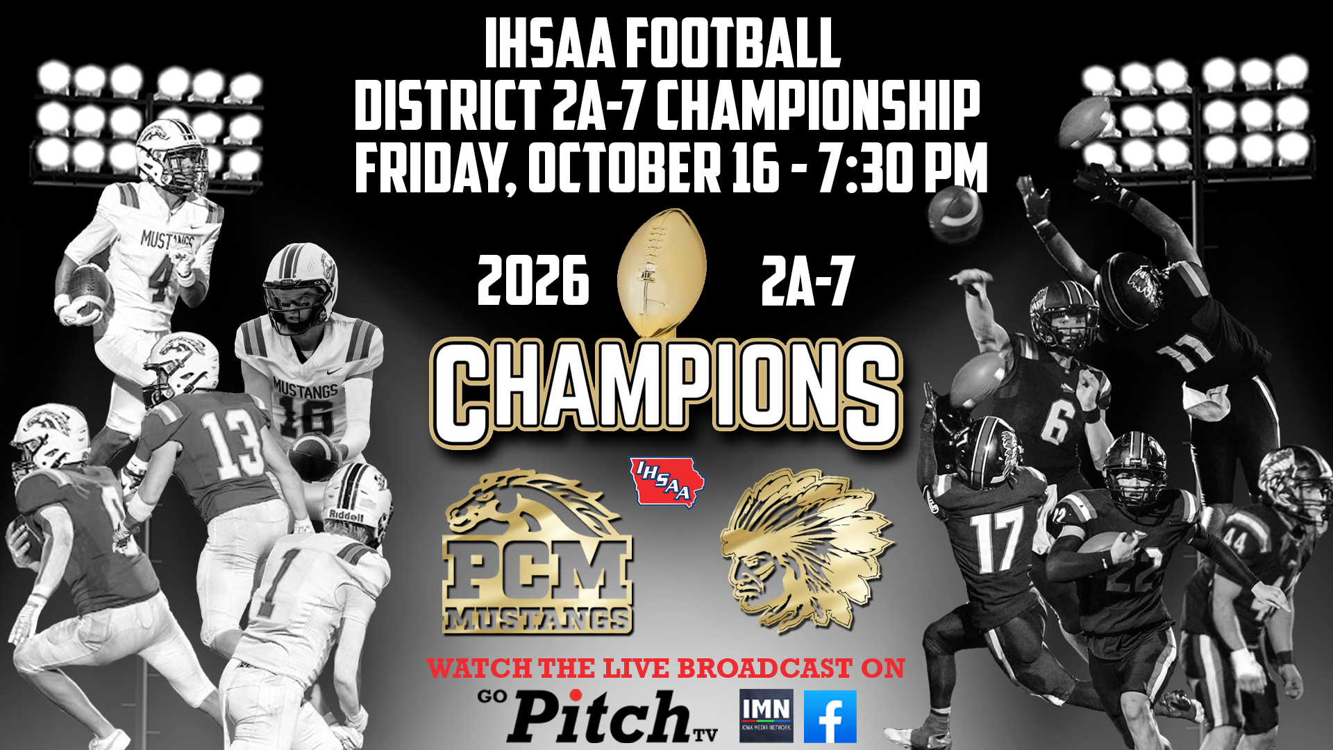 Centerville vs PCM Football - 2A-7 District Championship - 10-16-26